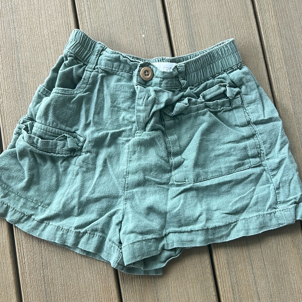 Green cargo shorts